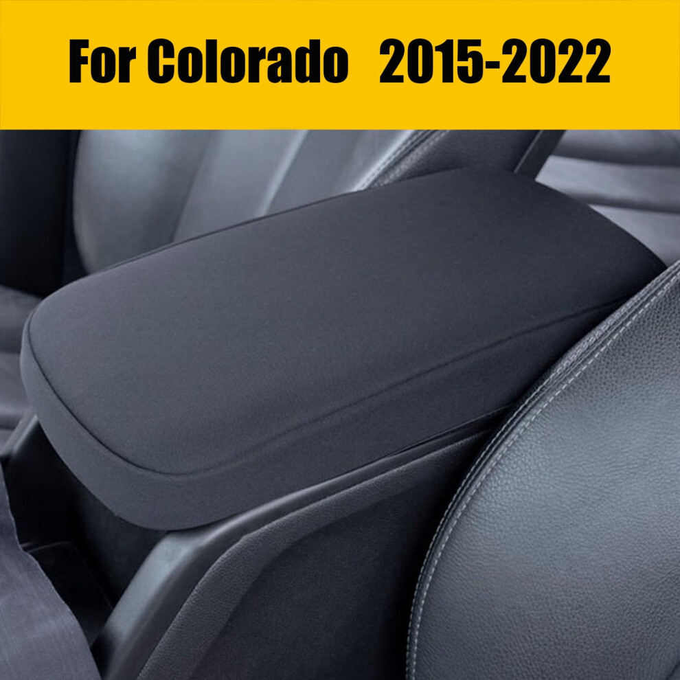 Custom Fits For 2015-2022 Chevy Colorado Armrest Cover Center Console Black 9399596603803