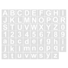 60Pcs Painting Templates Letter and Number Stencils Kids Drawing Stencils for Wood Sign Cake Painting Wall Decoration