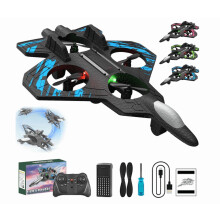 RC Jet Toy with 360 Flips, LED Lights & Stunt Roll – Compatible with Blue Single-Cell Batteries