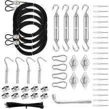 Kit de fixation pour voile d'ombrage en acier inoxydable 304