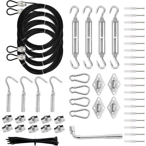 Kit de fixation pour voile d'ombrage en acier inoxydable 304