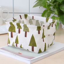 Foldable Canvas Storage Basket with Handles, Collapsible Bin for Shelves, Wardrobe, Office & Bathroom (8"x6"x6", 1PC)