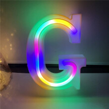 LED Neon Letter Lights, Light Up LED Letters Lights Light Up Marquee Letters Lights Letters Neon Signs Battery USB Multicolor