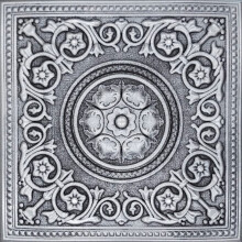 Majesty Foam Ceiling Tiles - 20"x20" Square - by Antique Ceilings (Antique Silver) - 8 Tiles Pack