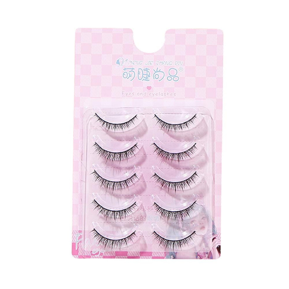 Korean Manga False Eyelashes Fine Stalks Anime Lashes 1 Pair