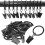 Metalgardinringe med klips, 30 stk., 1 tomme indvendig diameter 5