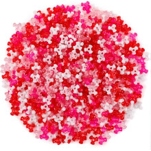 Conjunto de 1200 contas tricolores para o Dia dos Namorados nas cores rosa, vermelho e branco.