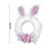 Plush Bunny Ear Wreath with Bow & Paw Prints 3