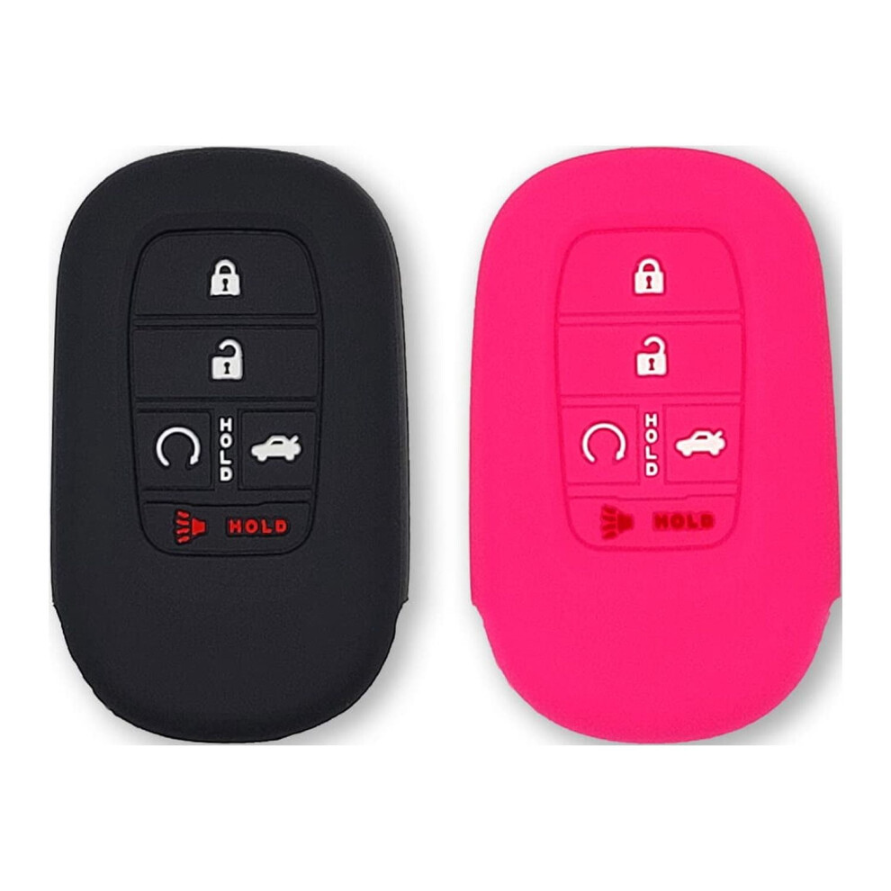 Silicone Key Fob Cover For 2022Â2025 Honda Civic, Accord, Hr-V, Cr-V, Pilot, Sport Si, Ex, Ex-L, Touring Â Compatible With Honda Â 2 Pcs (Pink) Pink 9399596603926