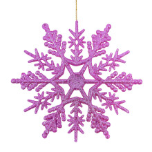 24Pcs Glitter Snowflake Ornaments with Silver Rope – Christmas Tree, Window & Door Decor (Compatible with Christmas Trees)