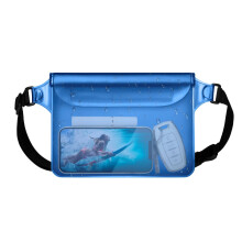 Waterproof Pack - Waterproof Phone Pouch with Waist Strap - Dry Bag Keep Phone Valuables Safe for Beach Kayaking Boating Fishing