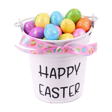 Metal "Happy Easter" Egg Planter Table Decor Design Home & Easter Festive Ornament