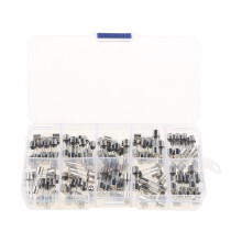 100 PCS 250V Mini Fuse Glass Tube Replacement Fuse Universal Cartridge Fuse for Electronic Products Fast Blow