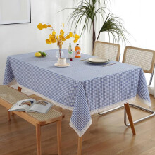 Checkered Tablecloth, Heavy Weight Linen Gingham Christmas Table Cloth, Washable Wrinkle Free Buffalo Plaid Table Cover for Dining/Party/Home