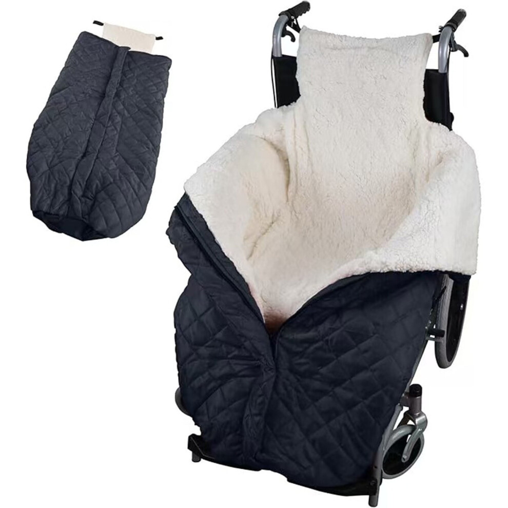Lightweight Wheelchair Blanket with Zipper, Lambswool Wheelchair Warm Covers,Lap Blankets for Elderly,Holiday Winter Leg and Lower Body Gifts