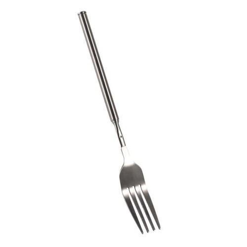 Retro Fork BBQ Telescopic Extendable Dinner Fruit Dessert Long Handle Fork Stainless Steel Cutlery Fork Tableware 2