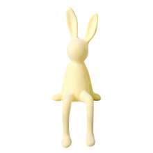 1PC Sitting Rabbit Figurine, Flocked Golden Bunny Statue, 9" Shelf Decor, Easter Gift & Spring Decoration