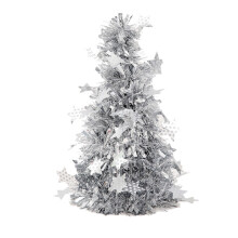 Creative Desktop Christmas Tree Tree Hotel And Shopping Mall Christmas Decorations for Home Office Tabletop Decor Silver