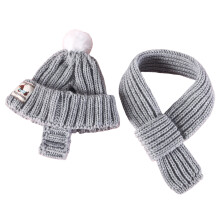 Conjunto de gorro y bufanda de invierno para perros, gorro de punto cálido para perros pequeños