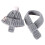 Conjunto de gorro y bufanda de invierno para perros, gorro de punto cálido para perros pequeños 1