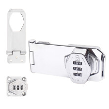 Sturdy Zines Alloy Bifold Door Lock with Twist Knob Hasp Latches Portable Accessory for Cupboard and Shed Security