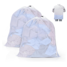 2PCS Small Mesh Laundry Bags with Drawstring – Machine Washable for Delicates, Bras, Socks, Toys; Compatible with All Washers