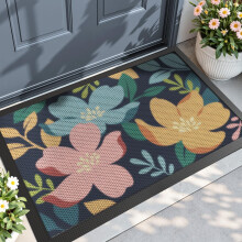 Wycieraczka wiosenna 17x30Spring Welcome Doormat – wytrzymała, antypoślizgowa, zatrzymująca brud mata na drzwi wejściowe, na patio, do garażu,