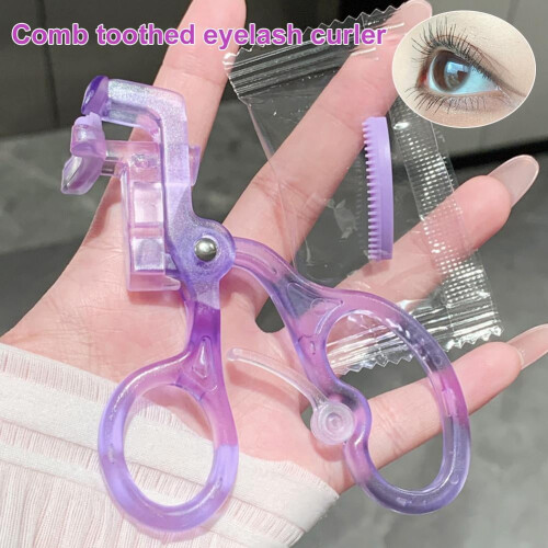 Eyelash Curler Natural with Comb Teeth For BeginnersA U, 1