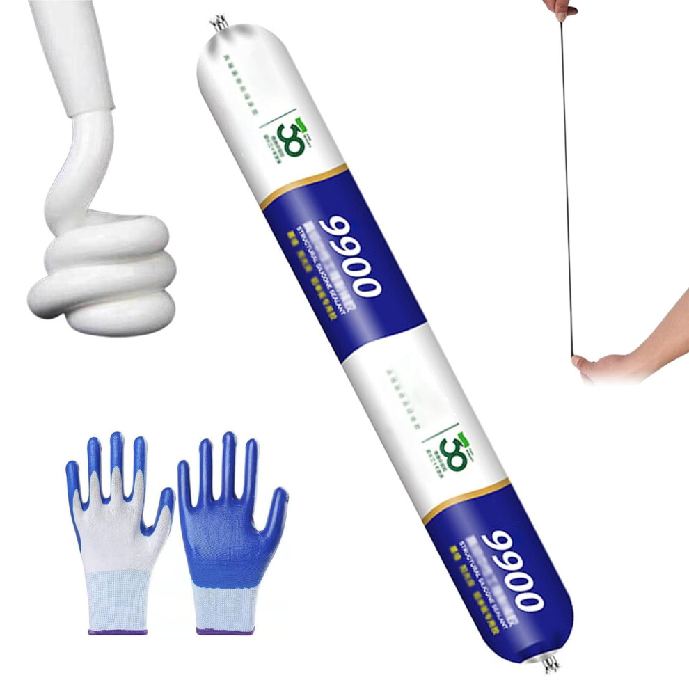 Dh-9900 High-Temp Silicone Sealant For Sunroom, Roof & Wall Cracks Â Waterproof, Indoor/Outdoor, Bath (Black, 1) Â Compatible With Dh-9900 9422877880607