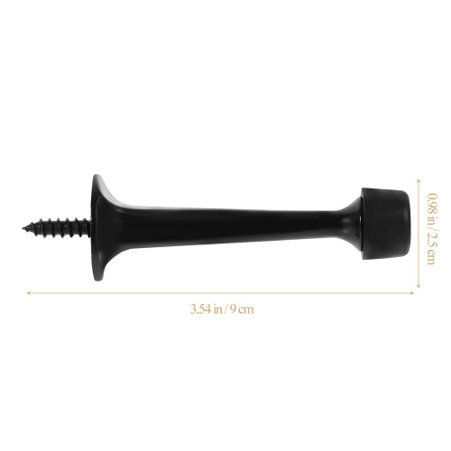 Väggmonterad dörrstopp svart zinklegering 1-pack 1