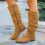 Γυναικείες φλατ μπότες μέχρι το γόνατο - Μοντέρνες, casual, ευέλικτες, μοντέρνες, 5