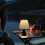 Lampe de chevet en lin blanc avec pied moderne 4