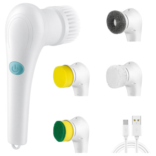 Ηλεκτρική περιστρεφόμενη βούρτσα με 5 αντικαταστάσιμες κεφαλές, ασύρματη και