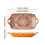 Bohemian Ceramic Rectangular Serving Platter - 12.6inch Large Capacity Dinner Plate with Double Handles 3
