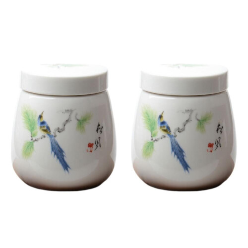 2er-Pack Vintage-Eierbecher aus Keramik mit Deckel