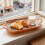 Bohemian Ceramic Rectangular Serving Platter - 12.6inch Large Capacity Dinner Plate with Double Handles 5