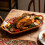 Bohemian Ceramic Rectangular Serving Platter - 12.6inch Large Capacity Dinner Plate with Double Handles 6