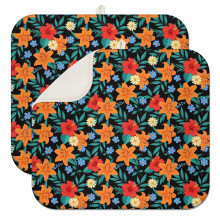 Tapis égouttoir de cuisine Pioneer Flower à motif floral, 1 paquet, tapis égouttoir en microfibre ultra absorbant, 40,6 x 45,7 cm