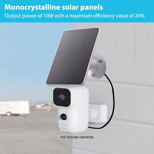 10W 5V Solar Panel Monocrystalline Wall Mount for Lights (White Type C Port) 2