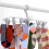Étendoir à linge pliable avec 20 pinces rotatives, gris 1