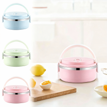 Boîte à lunch portable en acier inoxydable avec couvercle, récipient de conservation des aliments, contenant portable et étanche pour la