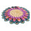 3D Peacock Floral Doormat, Αντιολισθητικό Χαλί Εισόδου 24x24 ιντσών για Εσωτερική/Εξωτερική 3