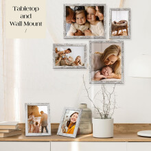 10-Pack Collage Picture Frames Set: 2x8x10, 4x5x7, 4x4x6 – Rustic Gallery Wall or Tabletop Display, Compatible with Standard Photos