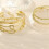 Set di bracciali placcati in oro da donna, composto da 5 pezzi. 3