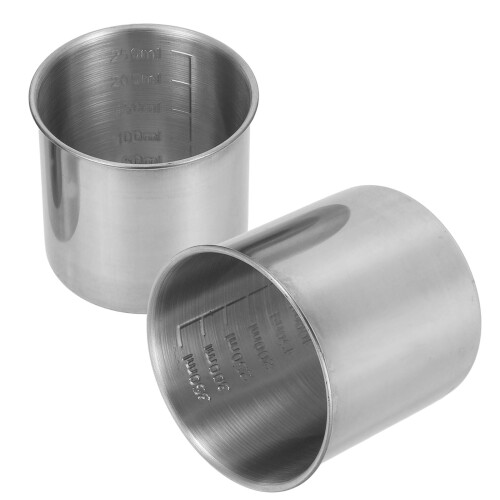 Messbecher aus Edelstahl, 250 ml & 350 ml