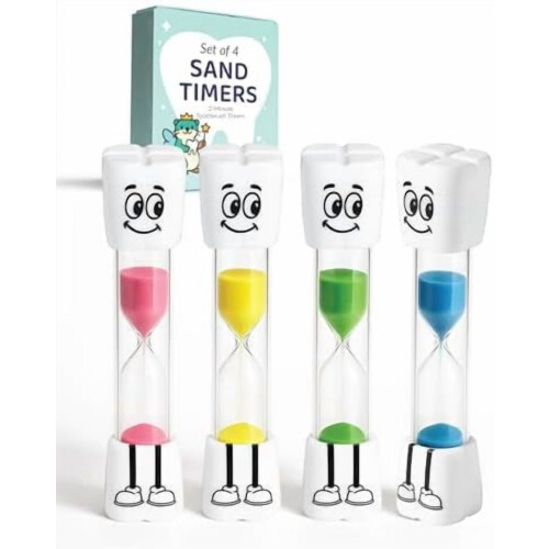 2-minutters børnetandbørste sandtimer sæt med 4