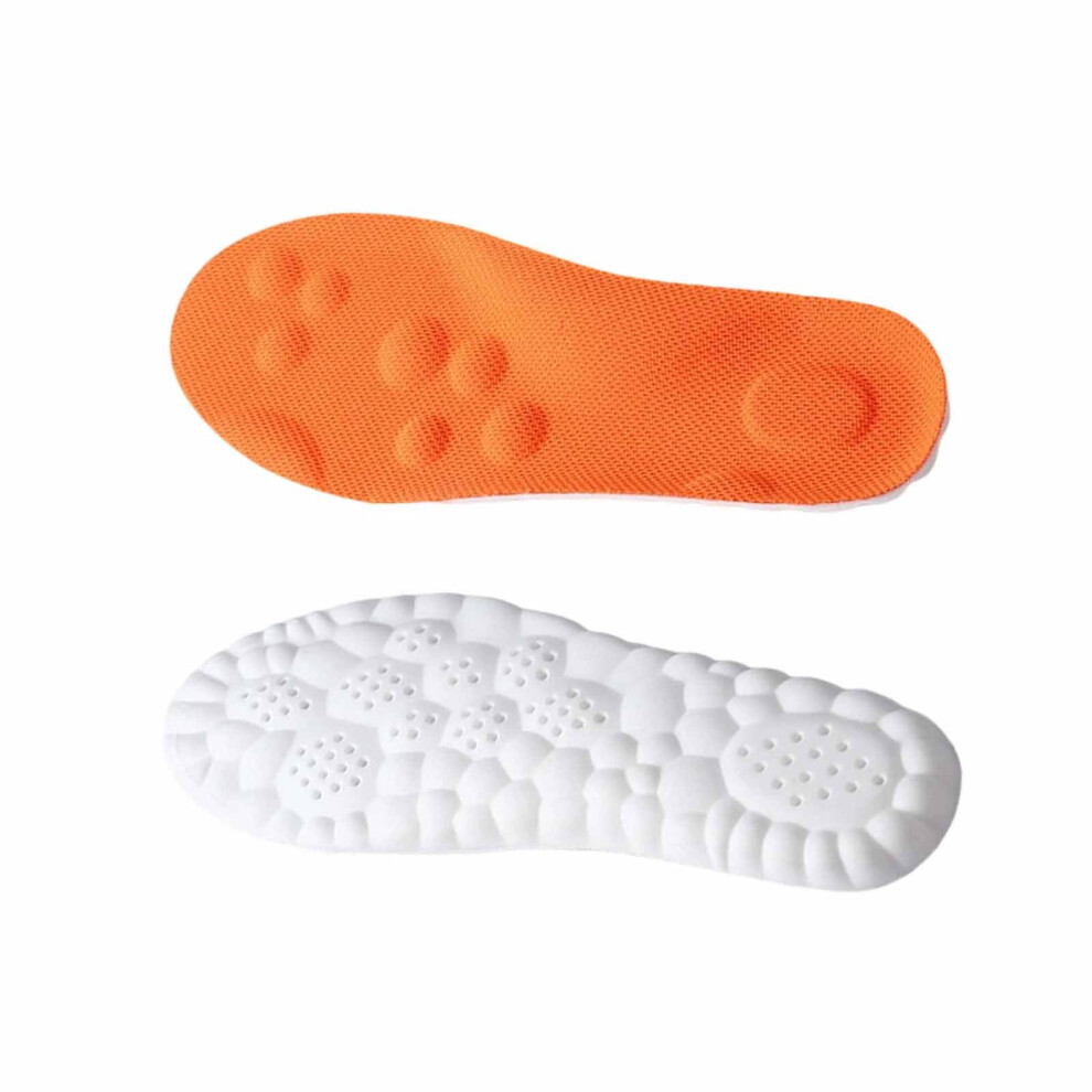 Orange 4D Cloud Height Increase Insoles For Men & Women Â Soft Memory Foam, Trim-To-Fit, Compatible With Most Shoes,