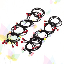 10 stuks elastische haarelastiekjes met kersendesign voor dames, ideaal als paardenstaartelastiekjes en dagelijkse haaraccessoires.