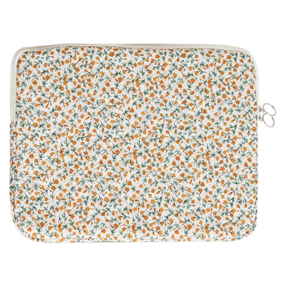 15 Inch Laptop Sleeve Quilted Laptop Bag Floral Laptop Carrying Case Fashion Bag ( L) Yellow 9085618354524