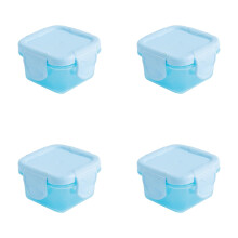 Recipiente alimentare mini etanșe, fără BPA, cu capace, pachet de 4